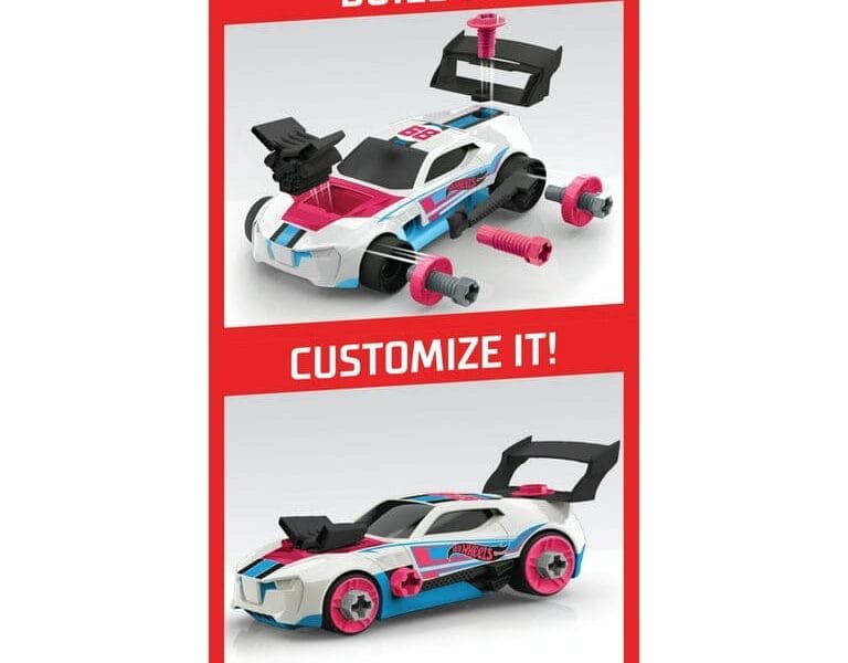 Hot Wheels Ready-to-Race Car Builder Set, Twinduction Vehicle, Kids Toys for Ages 3 up