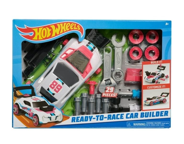 Hot Wheels Ready-to-Race Car Builder Set, Twinduction Vehicle, Kids Toys for Ages 3 up