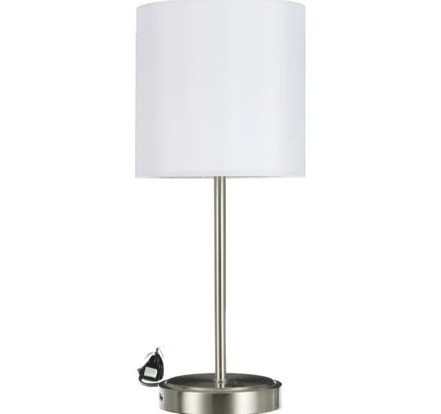 Hometrends Silver Grab and Go Stick Lamp