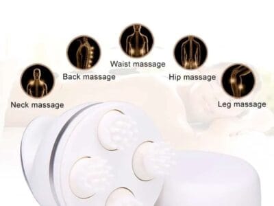 SUPER LIFE 3D Kneading Tool Electric Head and Body Massager-Pure White