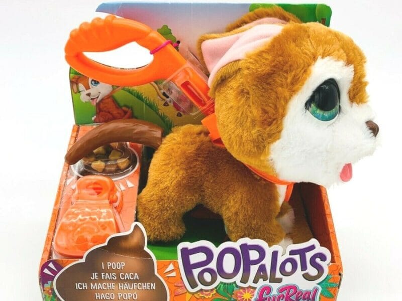 FurReal POOPALOTS Big Wags Baby Brown Bear Poops & Walks Hasbro Interactive Pet