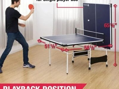 MD Sports Indoor Table Tennis Table, Ping Pong Table, 15mm, Navy Blue