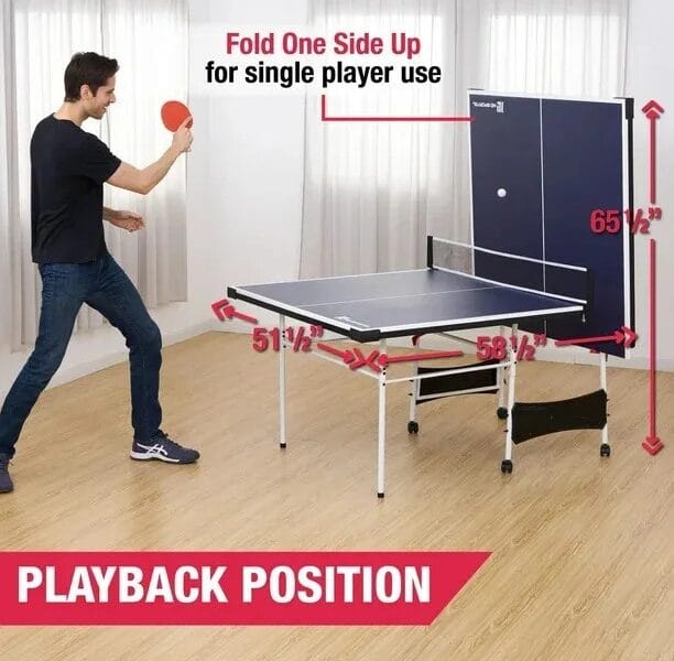 MD Sports Indoor Table Tennis Table, Ping Pong Table, 15mm, Navy Blue