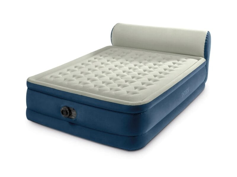 Dura-Beam Plus Deluxe Pillow Rest Air Mattress 16.5″ Queen w/ Built-In Electric Pump