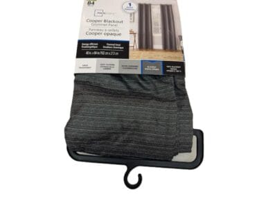 Mainstays Cooper Blackout Grommet Curtain Panel Black 40 x 84″