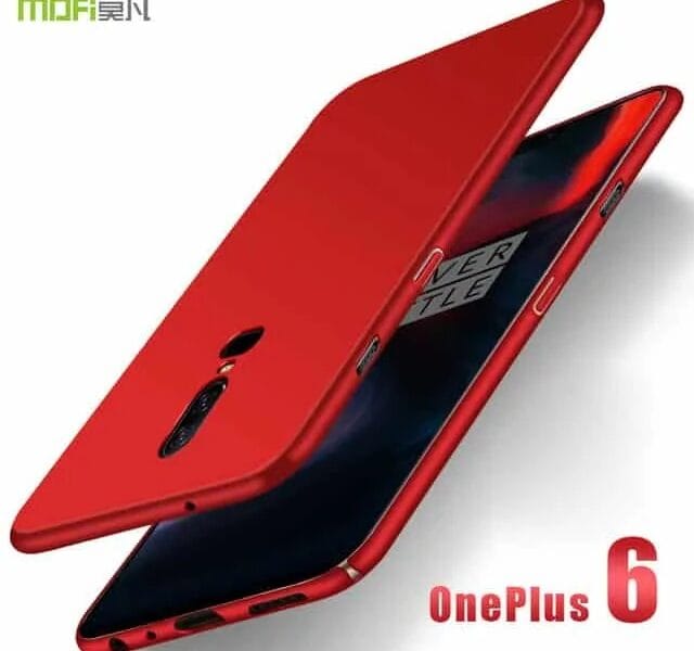 Ultra-thin Frosted PC Case for OnePlus 6 from MOFI (Red)