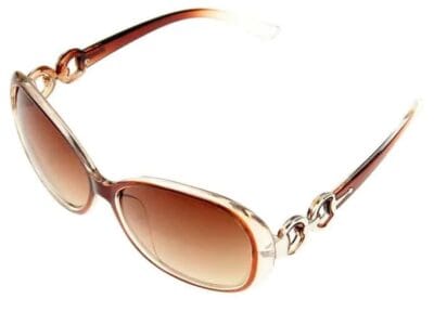 Retro UV400 UV Protection PC Frame AC Lens Sunglasses (Coffee)
