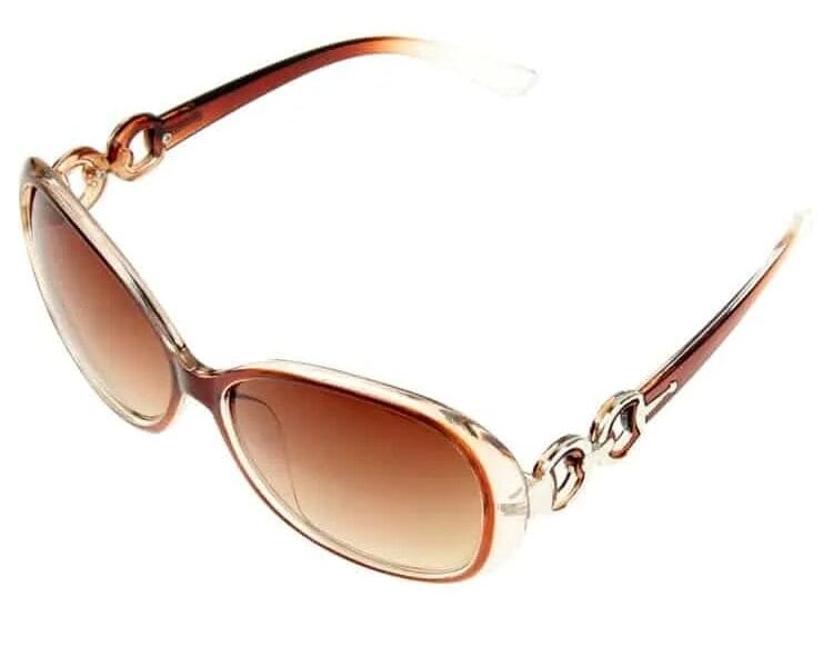 Retro UV400 UV Protection PC Frame AC Lens Sunglasses (Coffee)