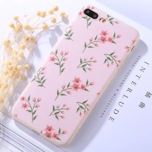 Protective Case for iPhone 8 Plus & 7 Plus Embossment Mezereon Pattern Soft TPU