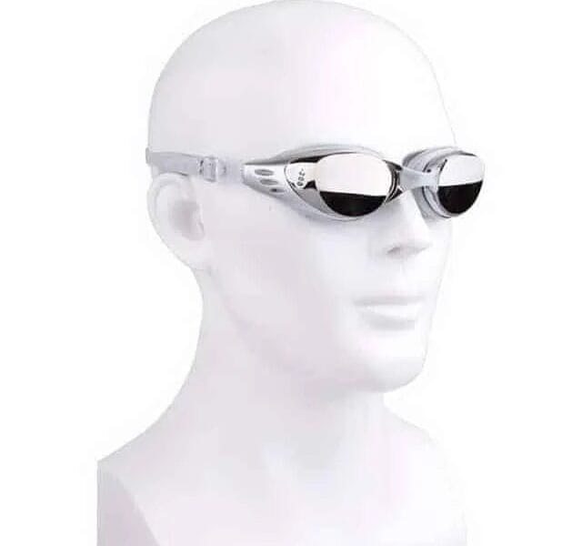 Silicone Swimming Goggles Electroplating Anti-fog for Adults, Suitable for 600 Degree Myopia (Black)