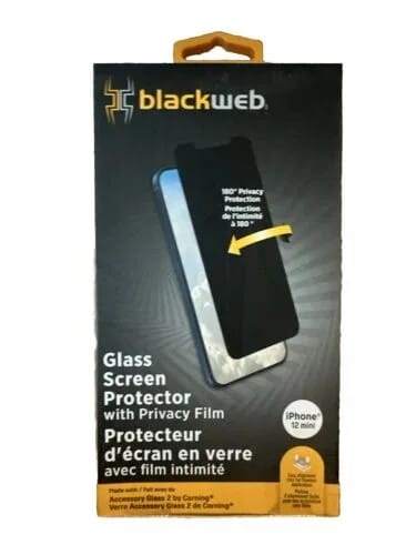 Blackweb CORNING Glass Screen Protector with Privacy Film For iPhone 12 Mini