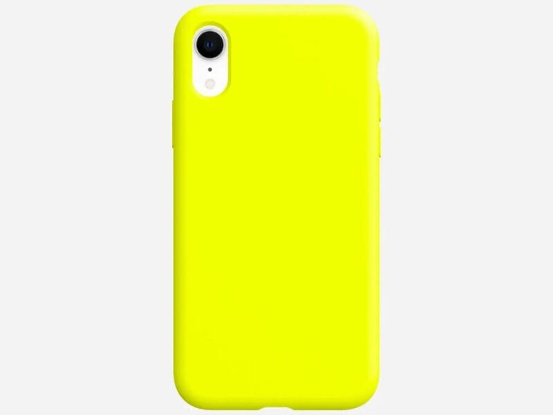 Black Web Yellow Iphone XS Silicone Phone Case