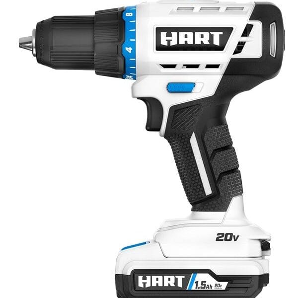 HART 20V Drill/Impact Kit work with 1.5Ah Lithium-Ion Batteries, 3-Jaw - Batteries not Included