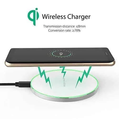 Qi Standard Ultra-thin Aluminum Alloy Fast Wireless Charger