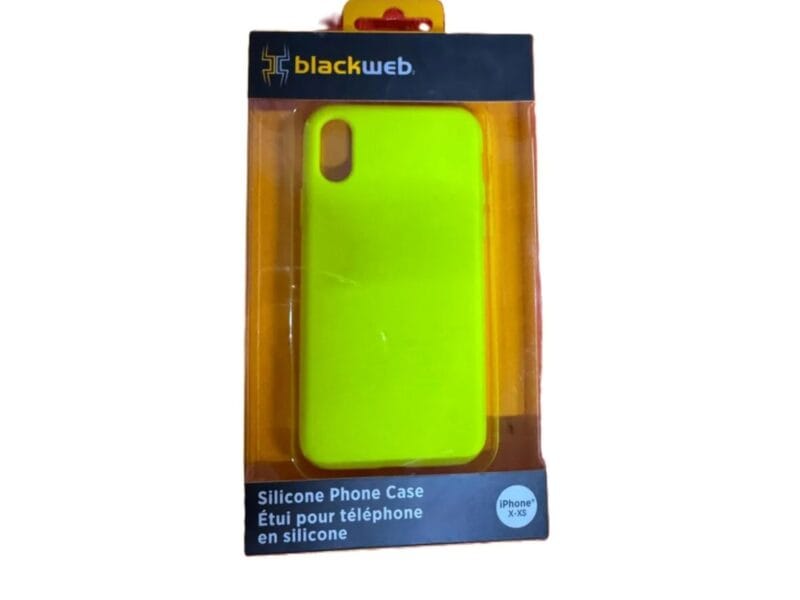 Black Web Yellow Iphone XS Silicone Phone Case