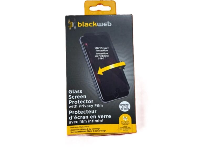 Blackweb Glass Screen Protector With Privacy Film For iPhone 6/7/8 Plus