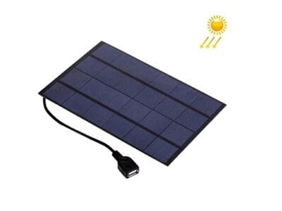 Portable Outdoor Sports Necessity 3.5W 5V A-grade Monocrystalline Silicon Solar Panel Charger with Standard USB Charging Cable