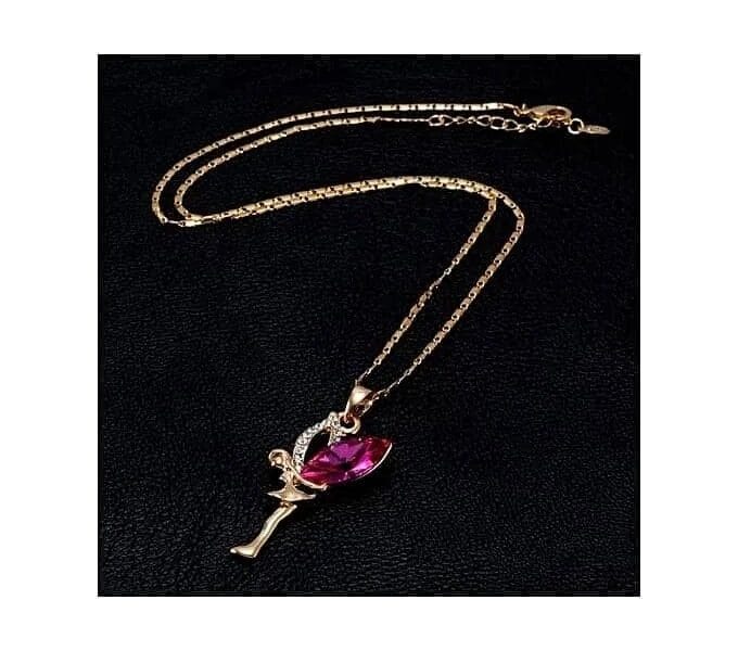 Fairy Crystal Zircon Pendant Necklace (Gold)