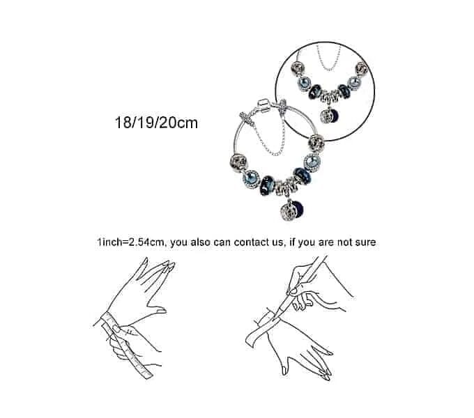 Fashion Ethnic Style Boho Blue Sky Star Moon Bead Bracelets 18cm