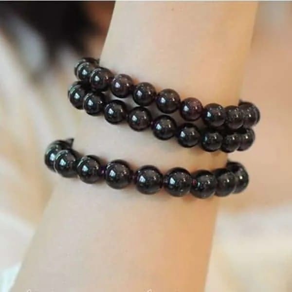 Fashion Jewelry Accessory Garnet Beads Bracelet (Garnet)
