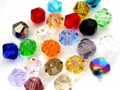 Acrylic Transparent Crystal-like Rhombus Loose Beads 1000pcs (Colour 6mm)