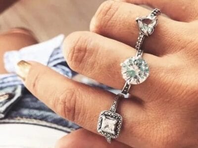 Fashion Rings With Zircon Inlaid For Women