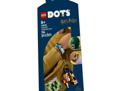 LEGO DOTS Hogwarts Accessories Pack 41808, Harry Potter Themed Jewelry Making Kit with Bracelet, 2 Bag Tags and Stich-on Patch, DIY Craft Toy Set for Kids