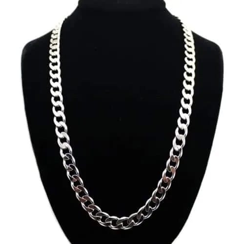 Europe and America Fashion Alloy Chain Hip Hop Simple Long Necklace (Platinum)