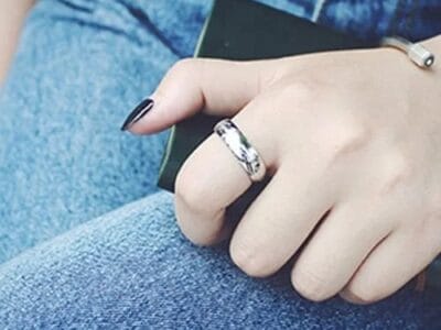 Titanium Steel Ring (Silver) US Size 10