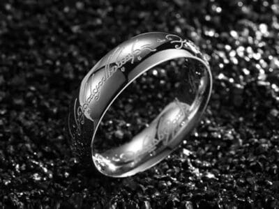 Titanium Steel Ring (Silver) US Size 13
