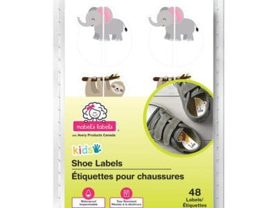 Avery with Mabel’s Labels Shoe Labels – Critters 1
