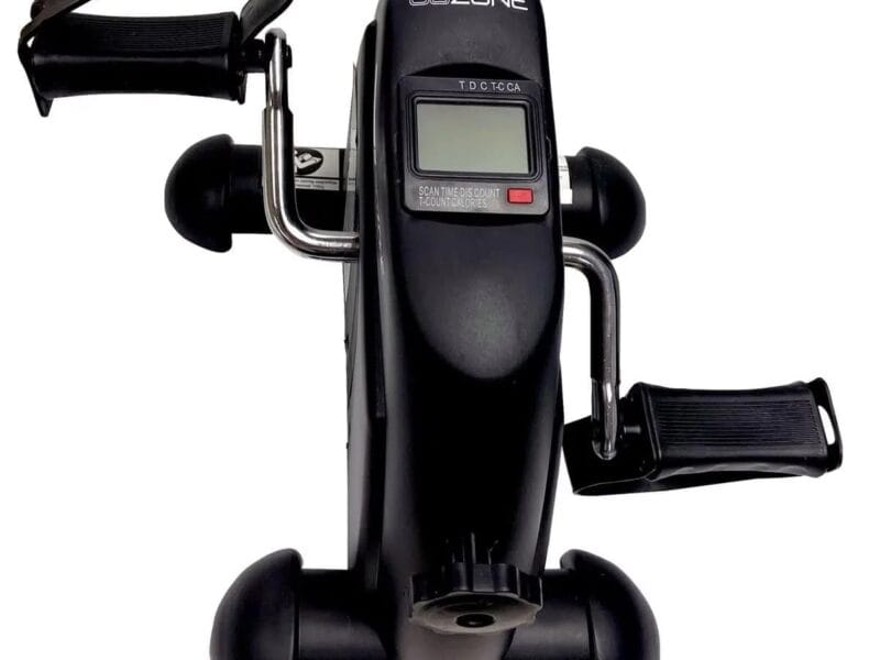 GoZone Portable Mini Pedal Bike for Under Desk, Black Combo, digital workout tracker