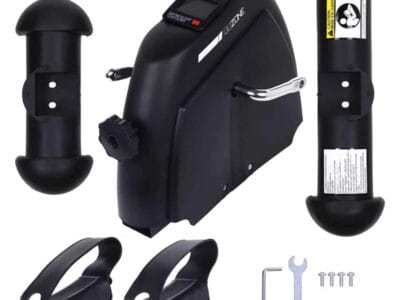 GoZone Portable Mini Pedal Bike for Under Desk, Black Combo, digital workout tracker