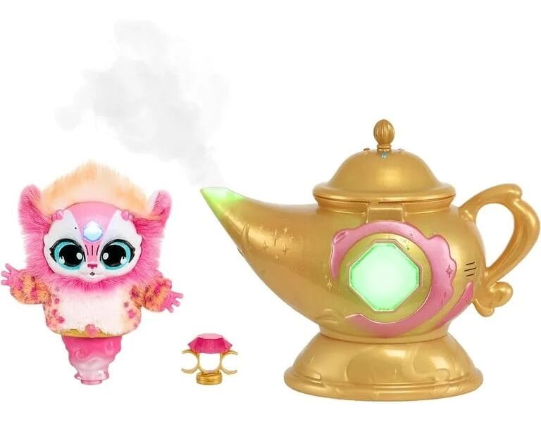 Magic Genie Lamp with Interactive 8″ Pink Plush Toy