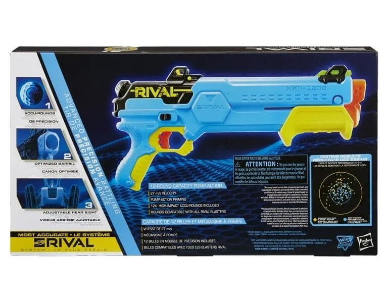 Nerf Rival Forerunner XXIII 1200 Ball Dart Blaster with 12 Rounds for Outdoor Games Ages 14 and up