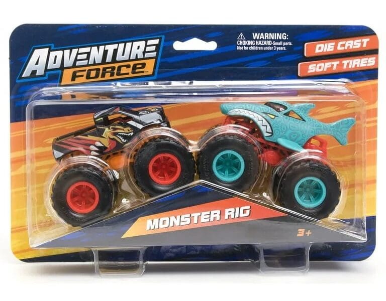 Adventure Force Die Cast Monster Trucks With Soft Tires
