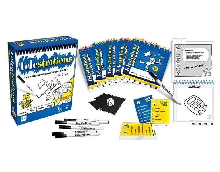 Telestrations 6-Player Family Pack Game, by USAopoly
