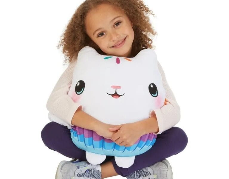 Gabby’s Dollhouse Kids Bedding Plush Cuddle and Decorative Pillow Buddy, DreamWorks
