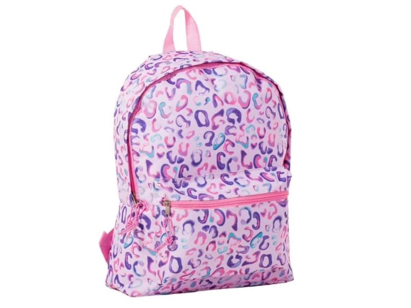 Jetstream Front Utility Pocket Backpack Pink & Purple Cheetah print