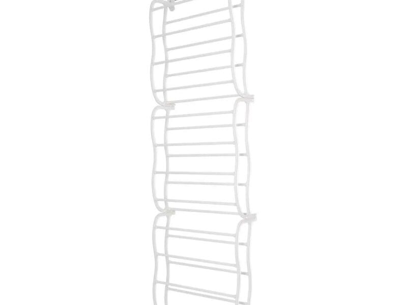 MAINSTAYS Over-the-Door Shoe Rack – Storage Organizer – 36 Pair – White, Stores and organizes 36 pairs of shoes without taking up additional floor space Number of Compartments 12