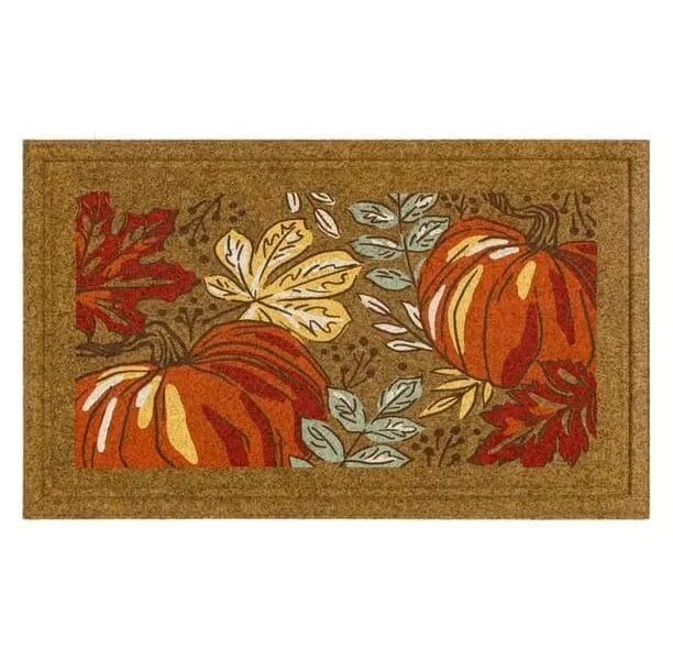 Mohawk Home Cottage Pumpkins Faux Coir Polyester Doormat Orange 18″ x 30″