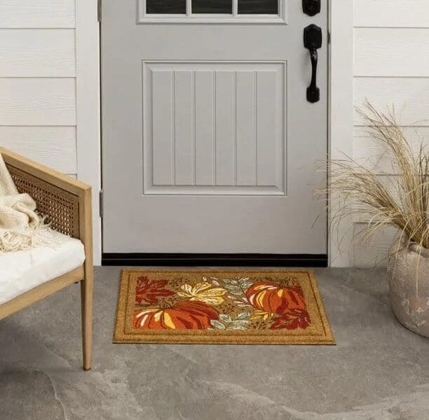 Mohawk Home Cottage Pumpkins Faux Coir Polyester Doormat Orange 18″ x 30″