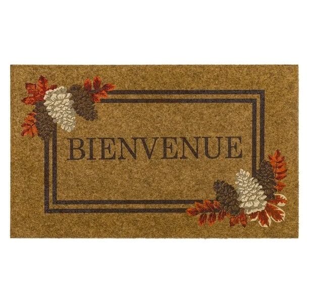 Mohawk Home Fall Bienvenue Faux Coir Polyester Doormat Multi 18″ x 30″