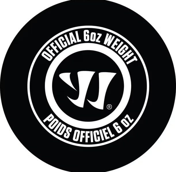 Warrior Official Rubber Hockey Puck – Black 6oz Regulation Size