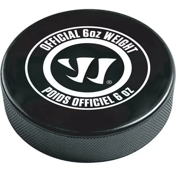 Warrior Official Rubber Hockey Puck – Black 6oz Regulation Size