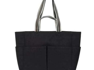 Time and Tru Darlene Double Handle Tote Black