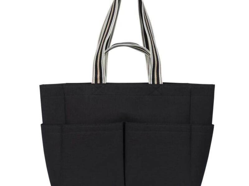 Time and Tru Darlene Double Handle Tote Black