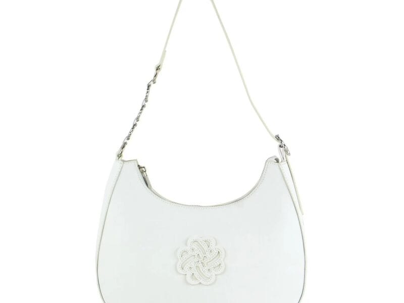 Sam & Libby Elena Medalion Logo Moon Shape Shoulder Bag