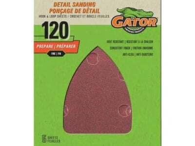 Gator Detail Sanding Sheets 120-Grit for Mouse Sander Pack of 5