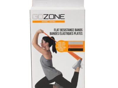 GoZone 3-Pack Flat Resistance Bands – Black/Orange/White, Made from durable material
